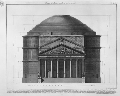 Prospect of the Pantheon Supplemented with Its Ornaments by Francesco Piranesi